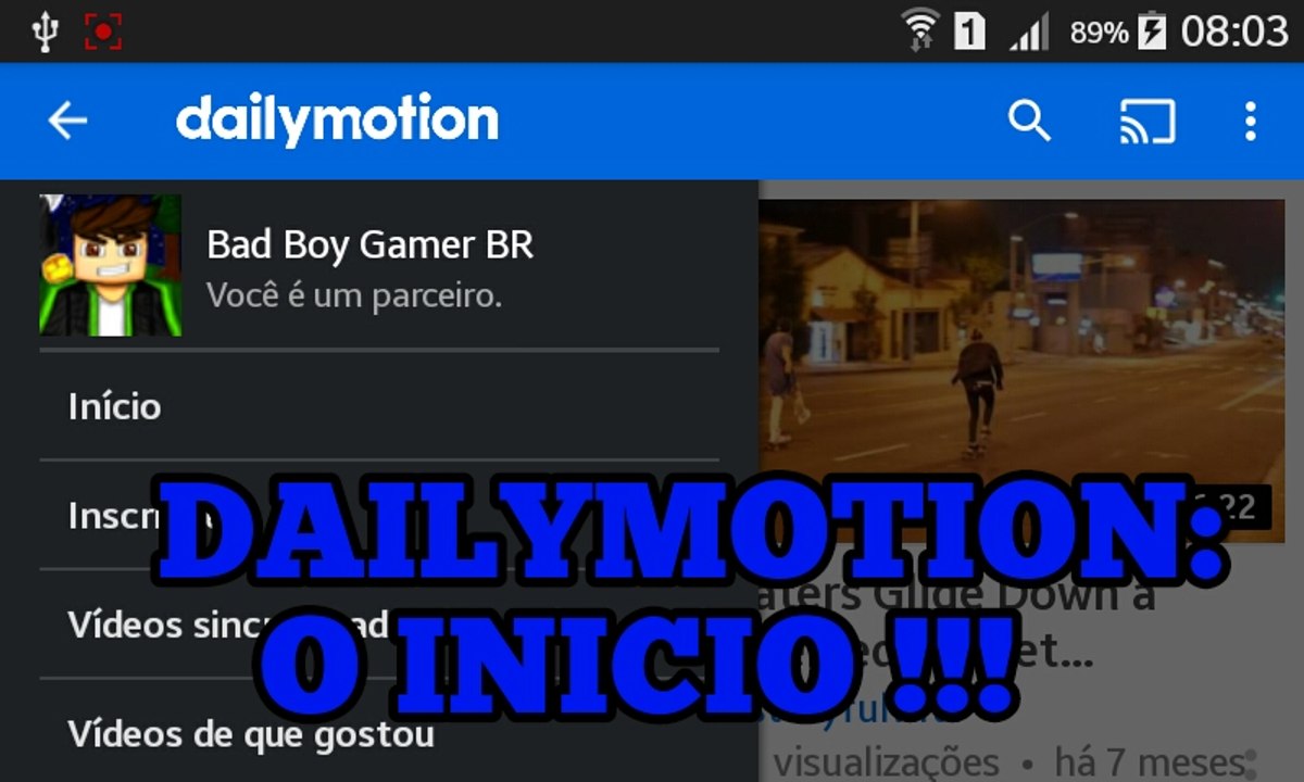 O MEU INICIO NO DAILYMOTION !!!