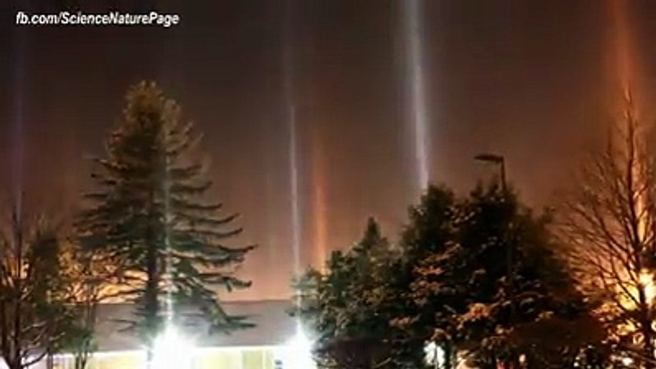 Amazing light pillar