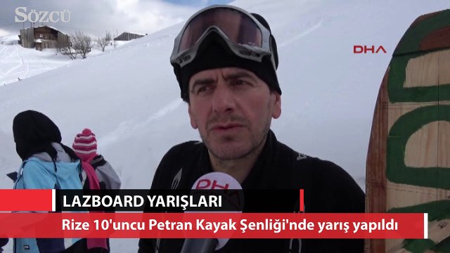 Rize'de 'Lazboard' yarışları nefes kesti