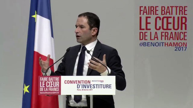 Discours de Benoît Hamon à la convention d'investiture pour l'élection présidentielle