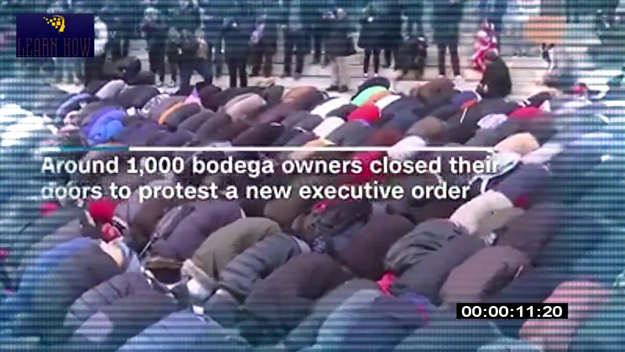 New York. Many protesters participated in a prayer service