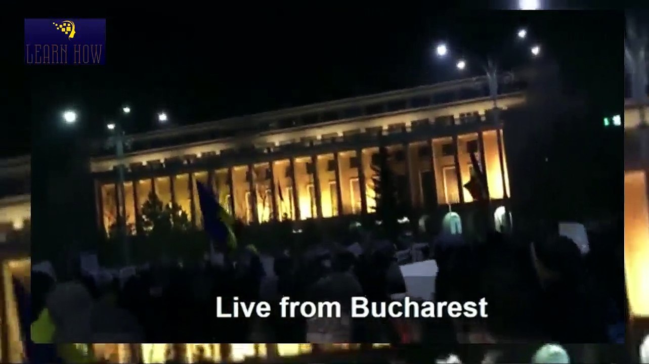 Anti-government protests in the Romanian capital Bucharest