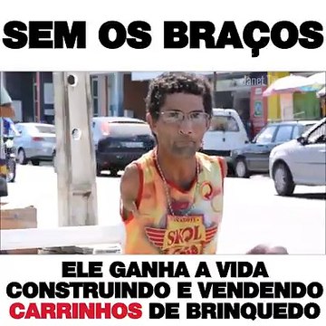 Emocionante - Mesmo Sem Os Braços este Homem Vai te Supreender