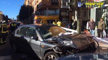 Dos peatones y un conductor heridos en un accidente