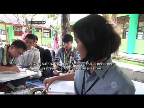 Siswa di Kota Malang belajar membatik bersama siswa asal negeri gajah putih Thailand - NET12