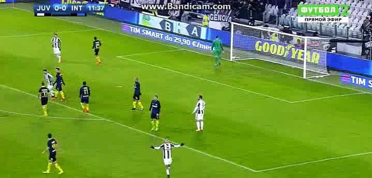 Paulo Dybala Curve Shot Hit The CrossBar - Juventus vs Inter Milan - Serie A - 05/02/2017 HD