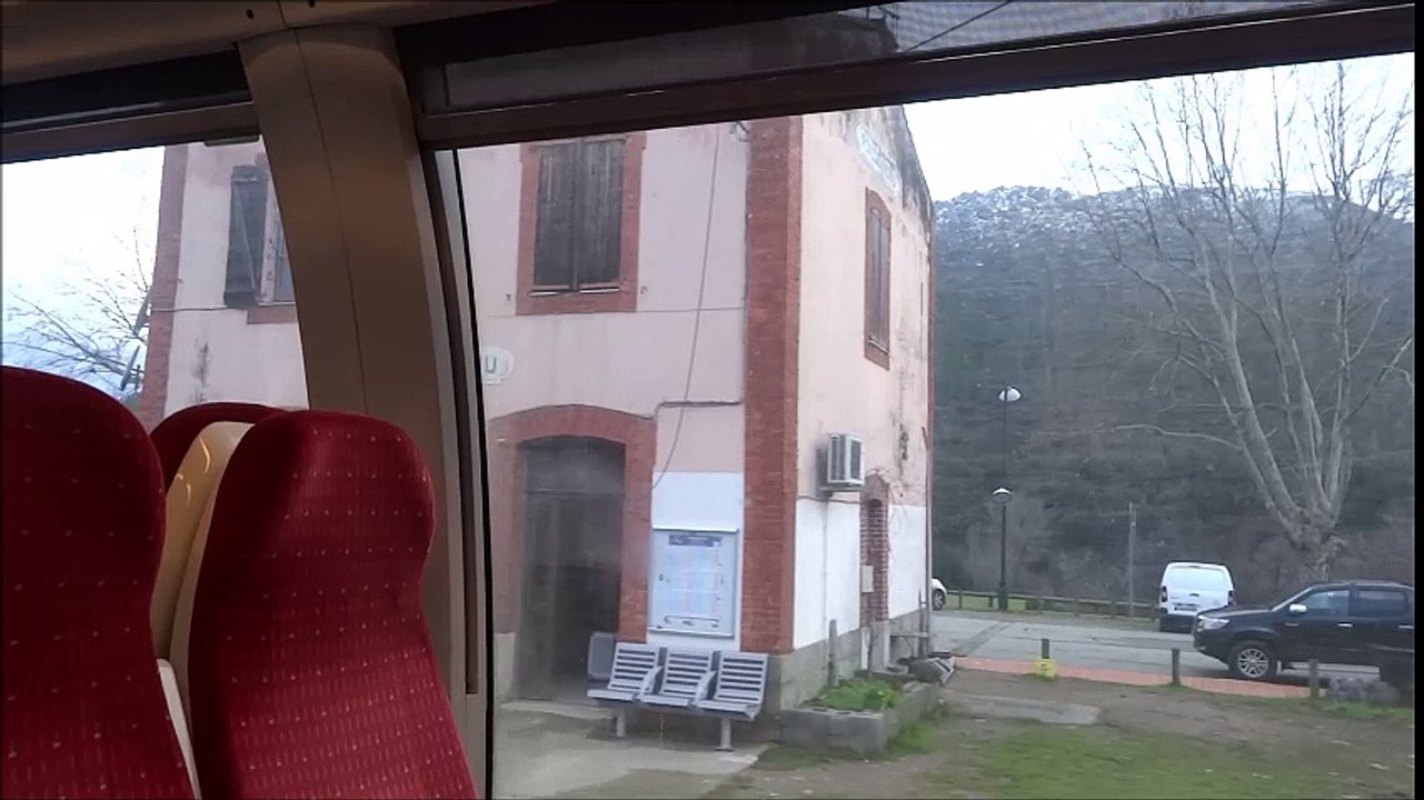 Casamozza-Corte avec l'autorail AMG 800 jeudi 19 janvier 2017