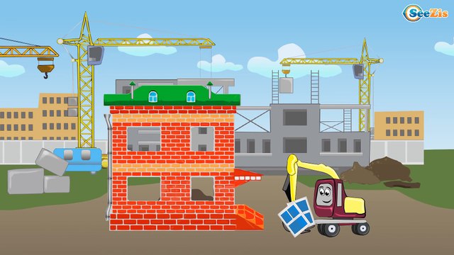 Carritos Para Niños. Excavadora, Camión, Tractor. Caricaturas de carros. Tiki Taki Camiones