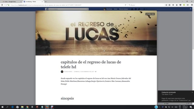como ver nuestros videos en facebooks el regreso de lucas