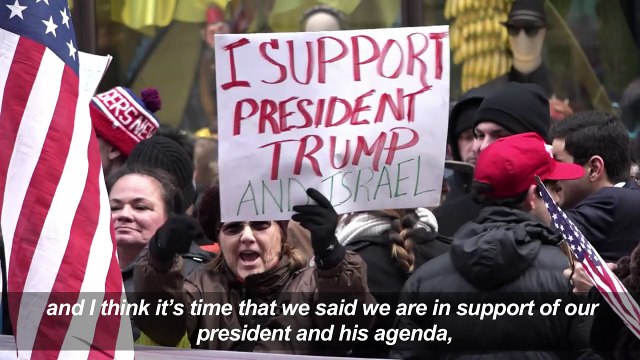 Trump supporters rally behind president in New York