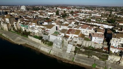 La Garonne vue du ciel : vol entre Tonneins et Couthures