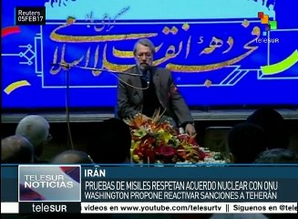 Irán defiende su ensayo balístico; respetamos acuerdo nuclear, dice
