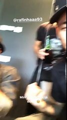 Neymar brinca com Rafinha por causa de fratura no nariz