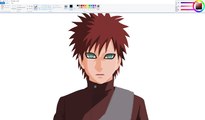 How I Draw using Mouse on Paint - Gaara - naruto shippuden