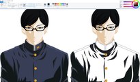 How I Draw using Mouse on Paint  - Sakamoto ga desu