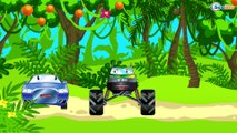 Car Cartoon - the truck builds a house. Truck Cartoons for children. Animation for kids.