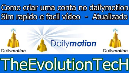 como criar uma conta no dailymotio