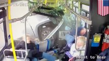 Video menunjukkan truk pickup menabrak bus - Tomonews