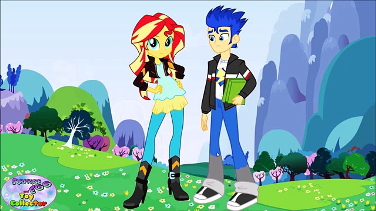 My Little Pony Coloring Book Sunset Shimmer Flash Sentry Kids Surprise Egg and Toy Collector SETC