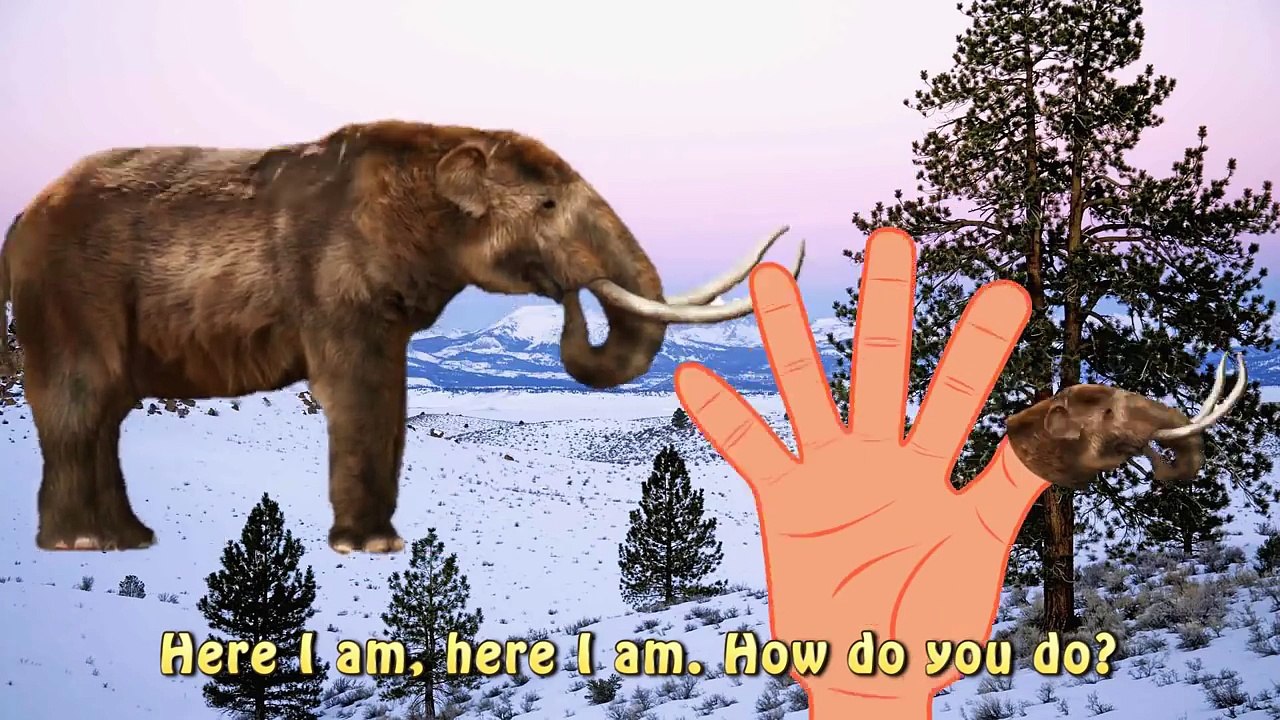 Finger Family Mammoth Family Nursery Rhyme | Animal Finger Family | Ice Age Family for children