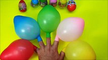 5 Surprise Balloons Pop! Learn to count from 1 to 5! Colors Learning! Opening-Kinder Surprise Eggs