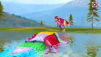 Mega Dinosaur Vs Gorilla Finger Family | Dinosaur Short Movies | T-Rex Colors for Kids Finger Family