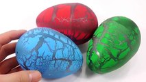 DIY Break Colors Big Dinosaur Egg Learn Colors Numbers Counting Slime Surprise