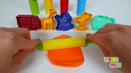 Learn Colors with Play Doh Animals! Learning Play Dough and Toys Compilation Video for Kids