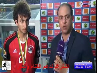 حزن وبكاء اللاعب عمرو وردة عقب انتهاء مباراة مصر والكاميرون