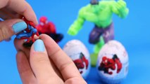 Spiderman Superheroes Movie in real life Kinder surprise easter eggs Huevos sorpresa