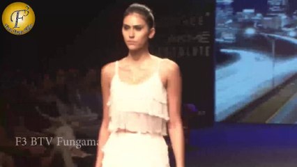AMYRA DASTUR ON RAMP FOR DESIGNER KARAN MALHOTRA AT LFW