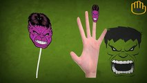 Finger Family Colors Hulk Lollipop Candy Family | Finger Family Songs | Funny Hulk Finger Family