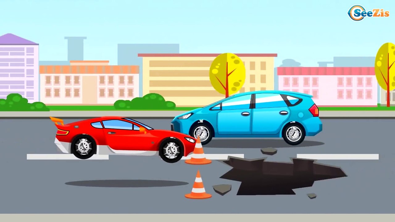 COCHES. Coche de Policía para Niños en español. Dibujos animados de coches