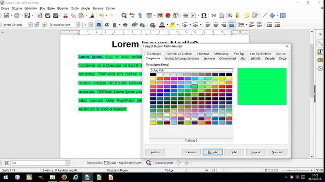 30 Ders - LibreOffice Write metin biçimlendirme hizalama metin editörü