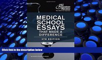 PDF  Medical School Essays That Made a Difference, 5th Edition (Graduate School Admissions Guides)