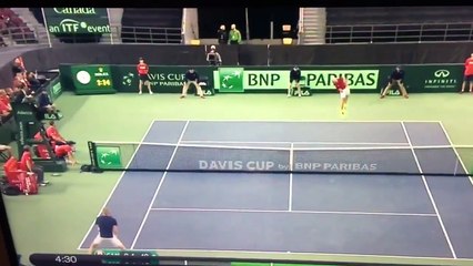 Denis Shapovalov disqualifié après avoir envoyé une balle dans la tête de l'arbitre - Coupe Davis