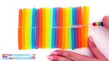 DIY How to Make Rainbow Soft Stick Jelly Gummy Pudding * Learn Colors * RainbowLearning