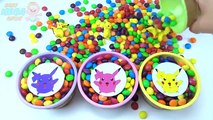 Learn Colors with Pokemon GO Cups Candy Skittles Surprise Toys Pikachu Collection