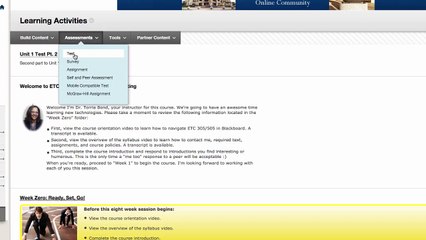 Let's Create Tests in Blackboard
