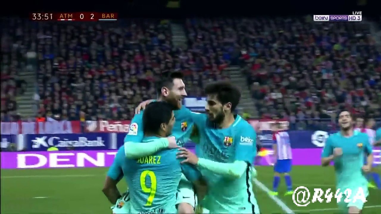 ملخص مباراة برشلونة واتلتيكو مدريد  [ شاشة كاملة ] ذهاب نصف نهائي كاس ملك اسبانيا [ HD ]