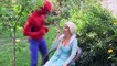 Frozen Elsa & Anna's SUNBURN! w/ Spiderman Maleficent Pink Spidergirl Joker! Funny Superhero Video