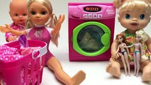 Disney Frozen Laundry Playset Play@Home Washing Machine Toy Home Appliances Baby Dolls Baby Alive
