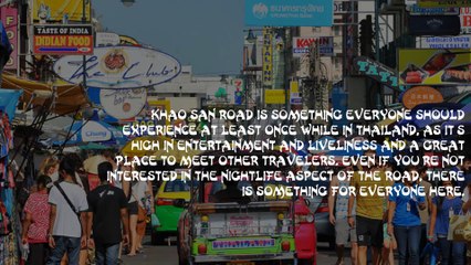 Khao San Road and Chao Phraya River in Bangkok