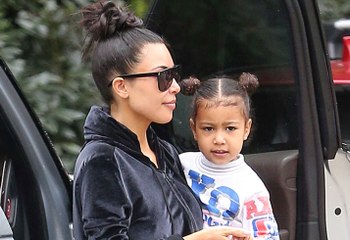 Kanye West & Kim Kardashian Put On A United Front For Their Kids