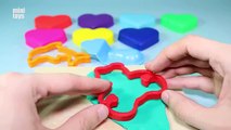 Играй и учись Цвета с Playdough сердца и креативного Пресс-формы для детей