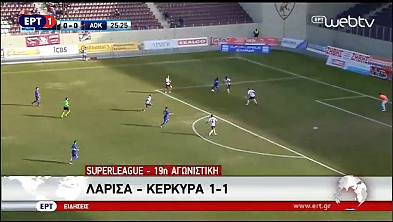 19η ΑΕΛ-Κέρκυρα 1-1 2016-17 ΕΡΤ1