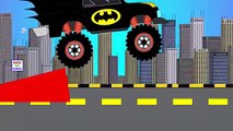 Batman Monster Trucks for Children to Learn Colors | Learning colors with Funny Batman Cartoon