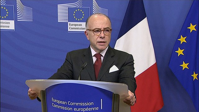 Conférence de presse de Bernard Cazeneuve à Bruxelles