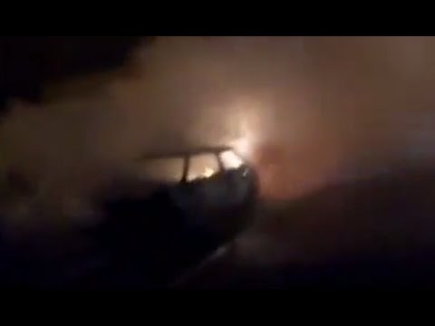 Minturno (LT) - Una Mini Cooper distrutta dalle fiamme (22.01.17)