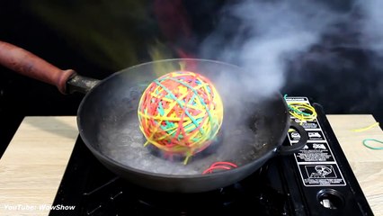PANELA SUPER QUENTE vs BOLA DE ELÁSTICOS (INCRÍVEL)